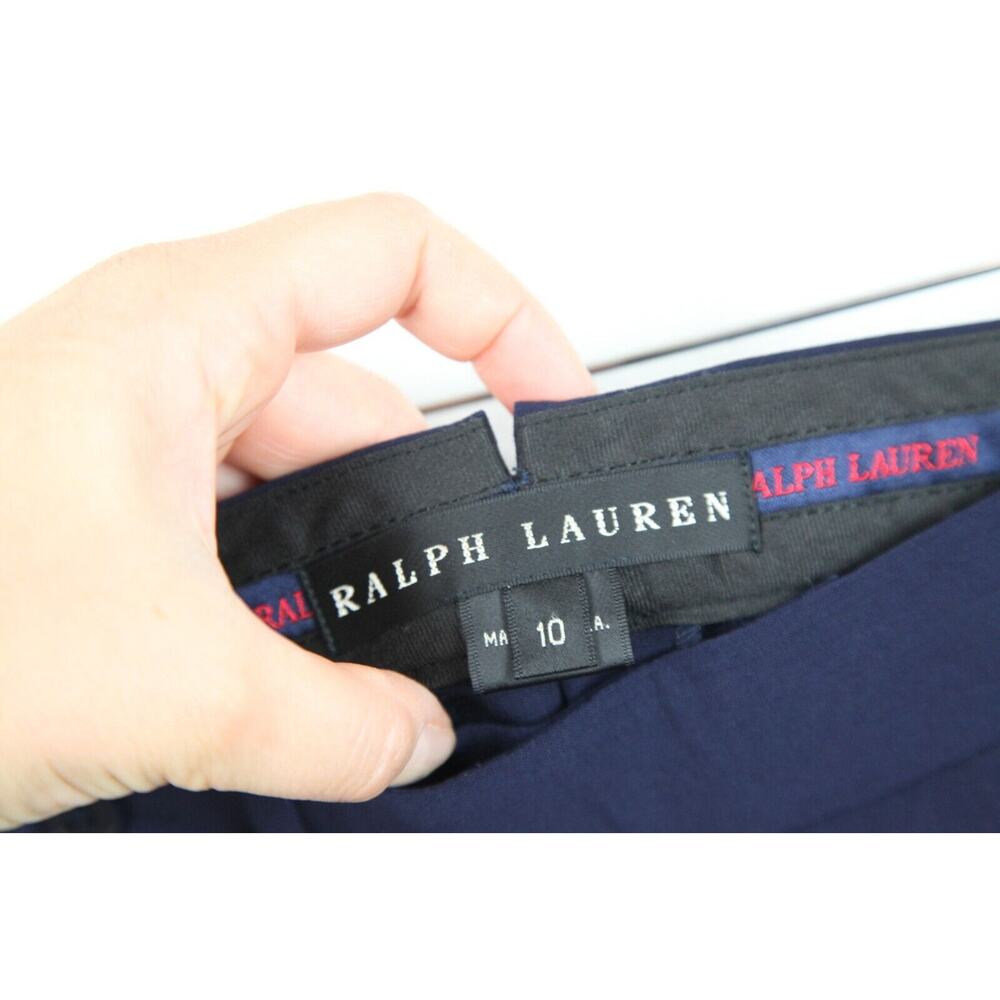 Ralph Lauren Black Label Vintage Navy Blue Dress Pants Size 10 Vintage 90s Wool - Picture 5 of 10